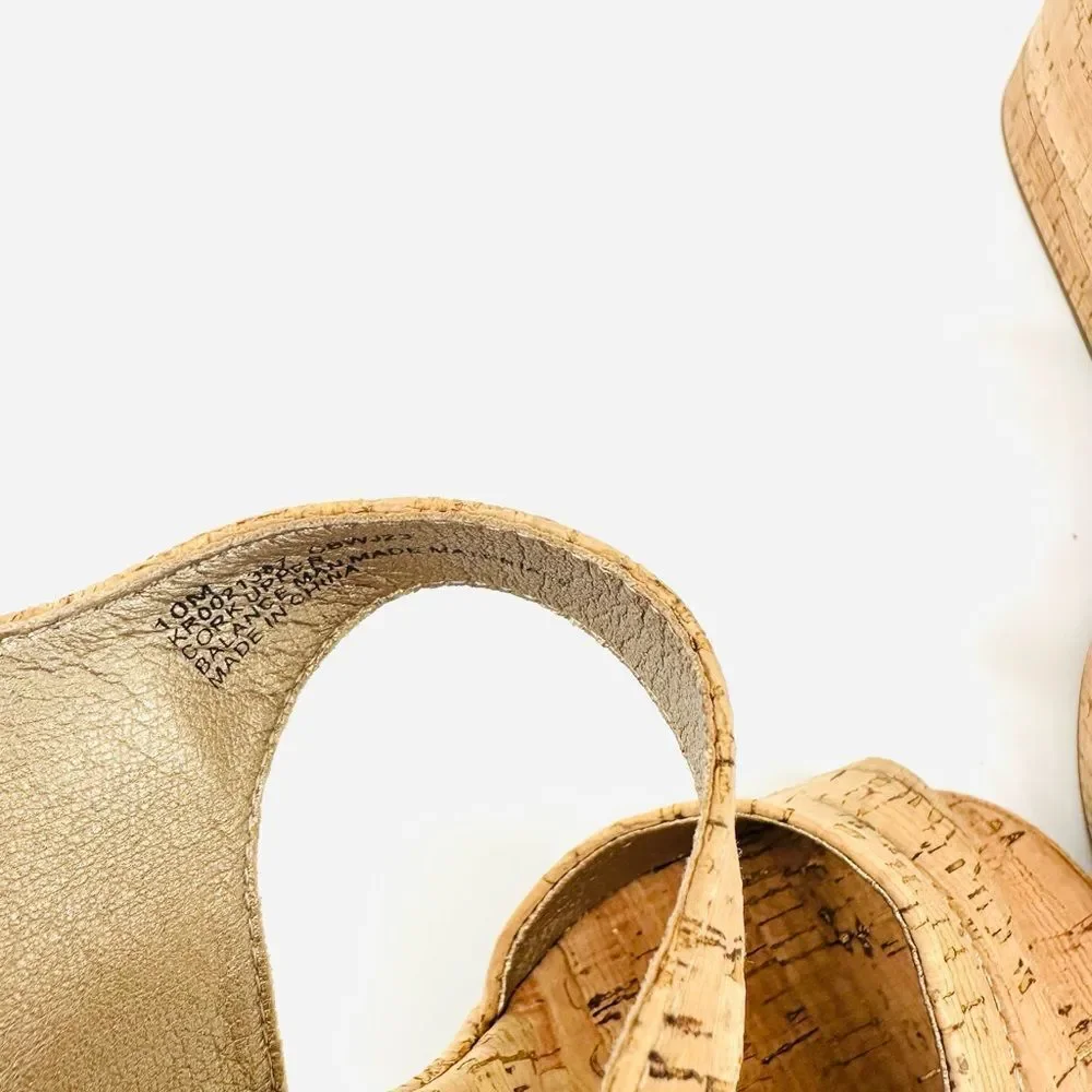 Korsk-easy Women's Tan Wedge Sandals